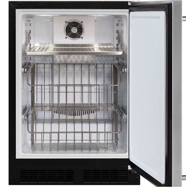 24'' Marvel Freezer, Stainless Steel, Solid Door, Reversible Door