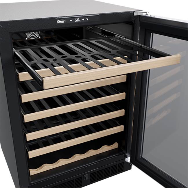 24'' Marvel Single Zone Wine Refrigerator, Stainless Steel, Glass Door, Reversible Door