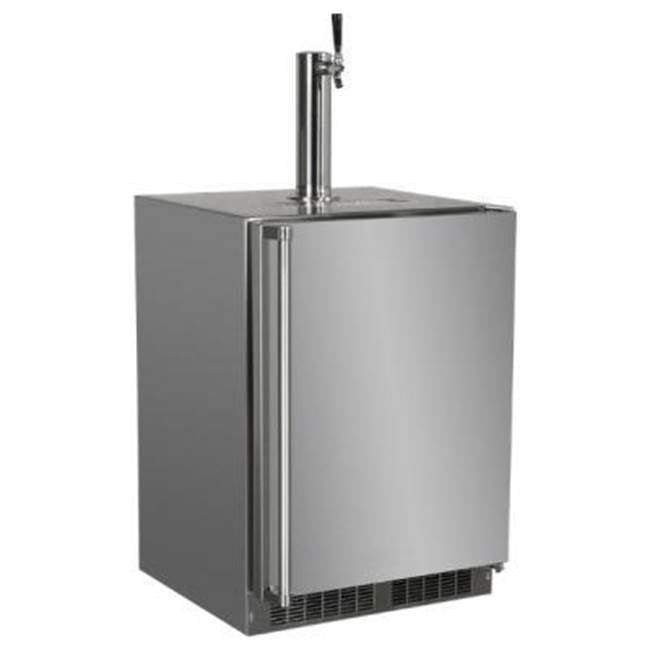 Marvel - 24'' Outdoor Dispenser, Single Beer & Beverage Tap, Stainless Steel Door, Lock, Reversible Door
