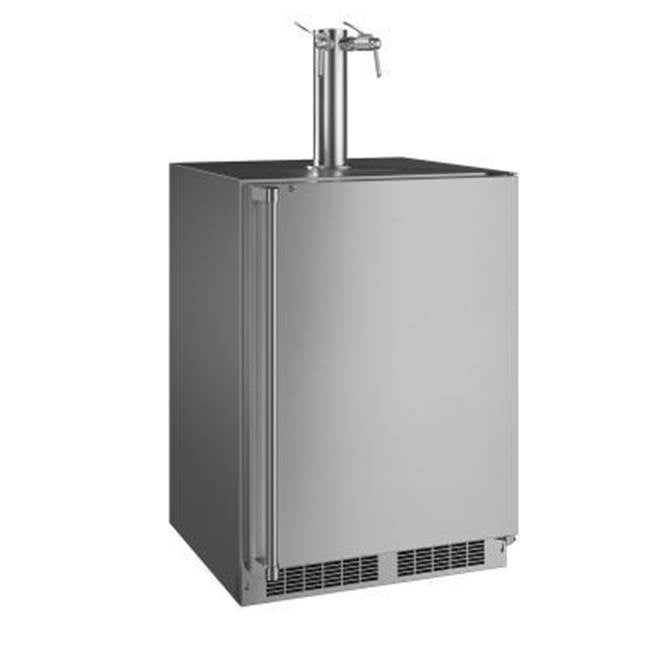 Marvel - 24'' Outdoor Dispenser, Twin Wine & Beverage Tap, Stainless Steel Door, Lock, Reversible Door
