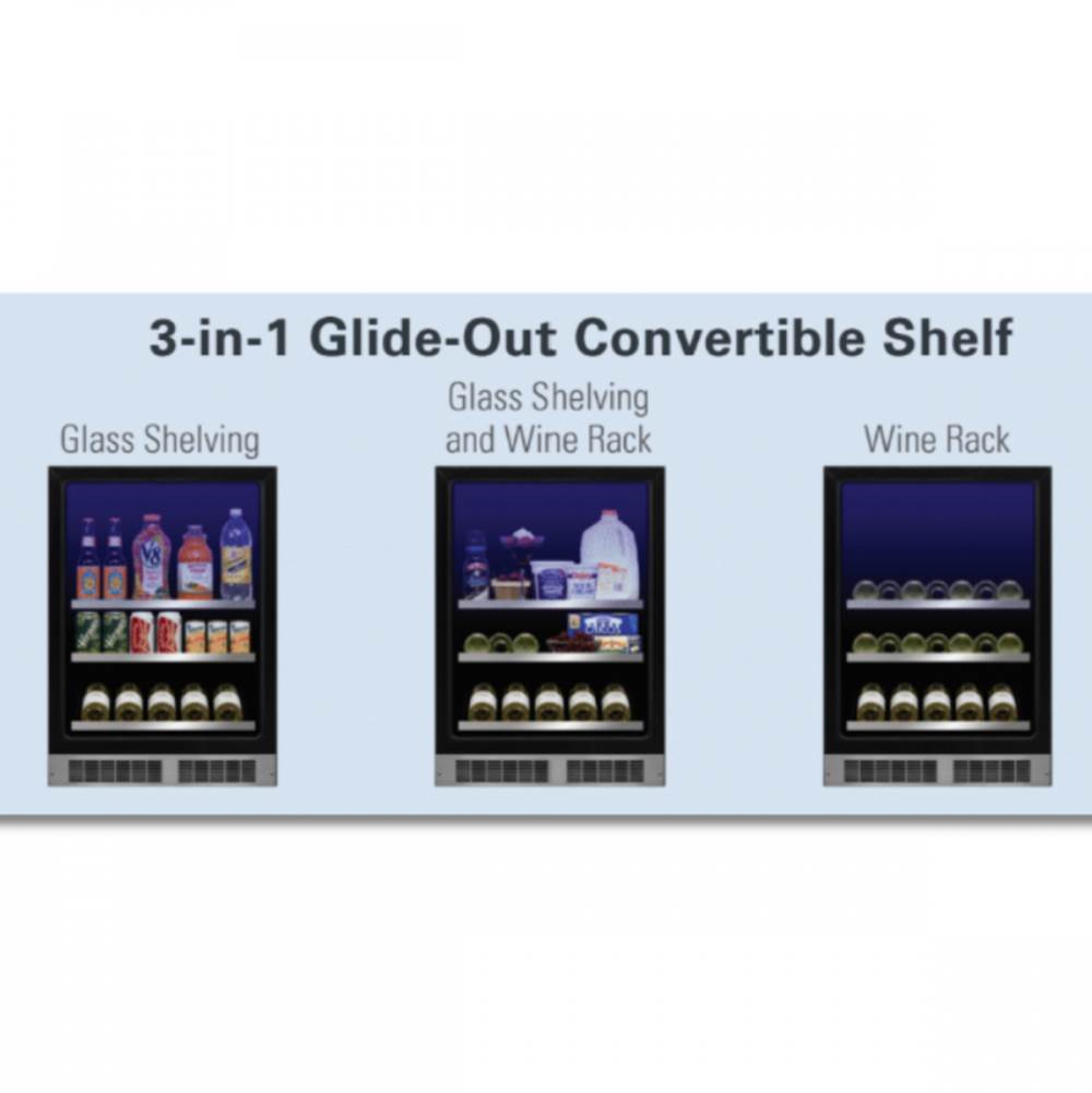 24'' Marvel Professional Beverage Center, Panel Ready, Solid Door, Lock, Reversible Door
