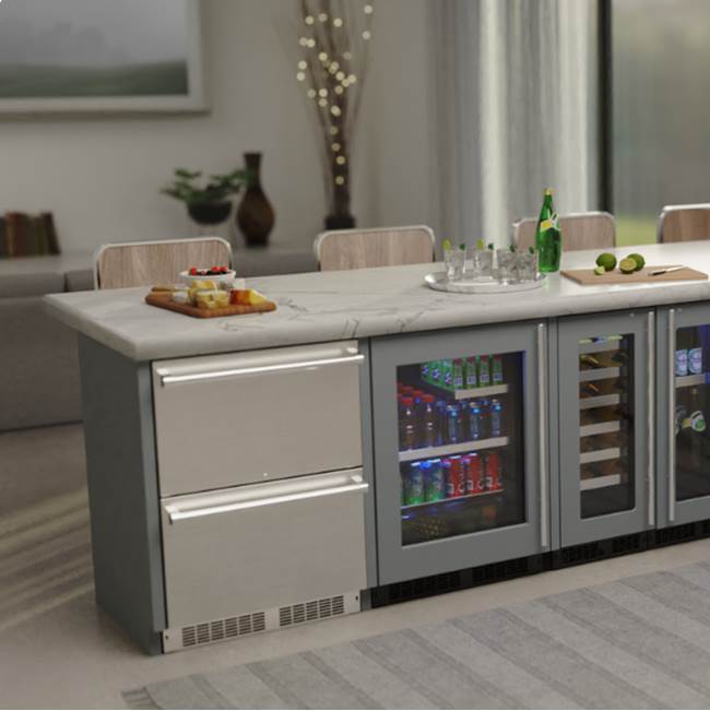 24'' Marvel Professional Refrigerated Drawers, Stainless, Lock