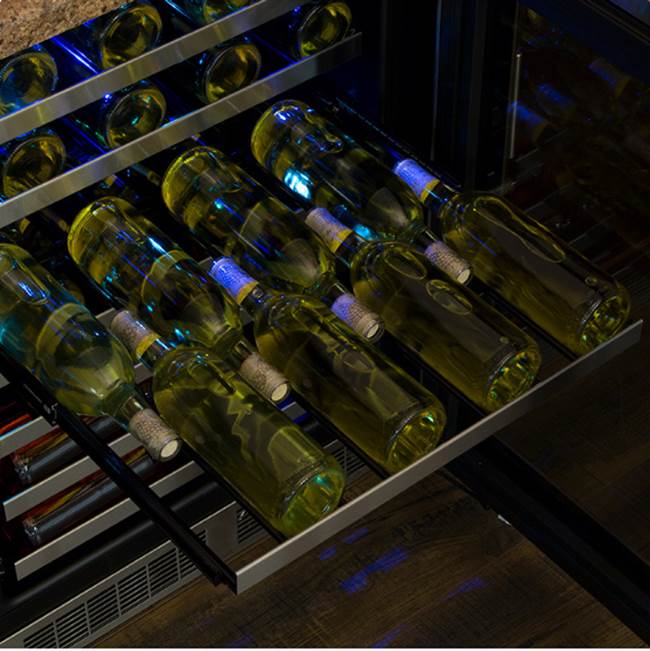 24'' Marvel Professional Single Zone Wine Refrigerator, Stainless, Glass Door, Lock, Reversible Door