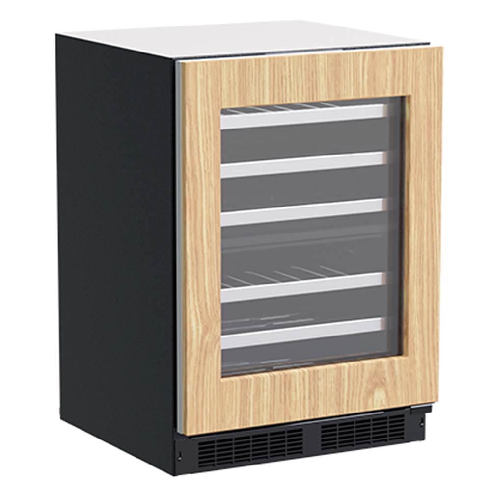 Marvel - 24'' Marvel Professional Dual Zone Wine Refrigerator, Panel Ready, Glass Door, Lock, Reversible Door