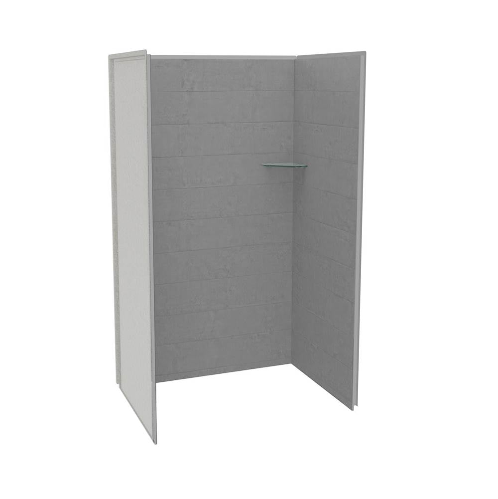 Maax - Utile 4832 Composite Direct-to-Stud Three-Piece Alcove Shower Wall Kit in Factory Sleek Smoke - Smoke