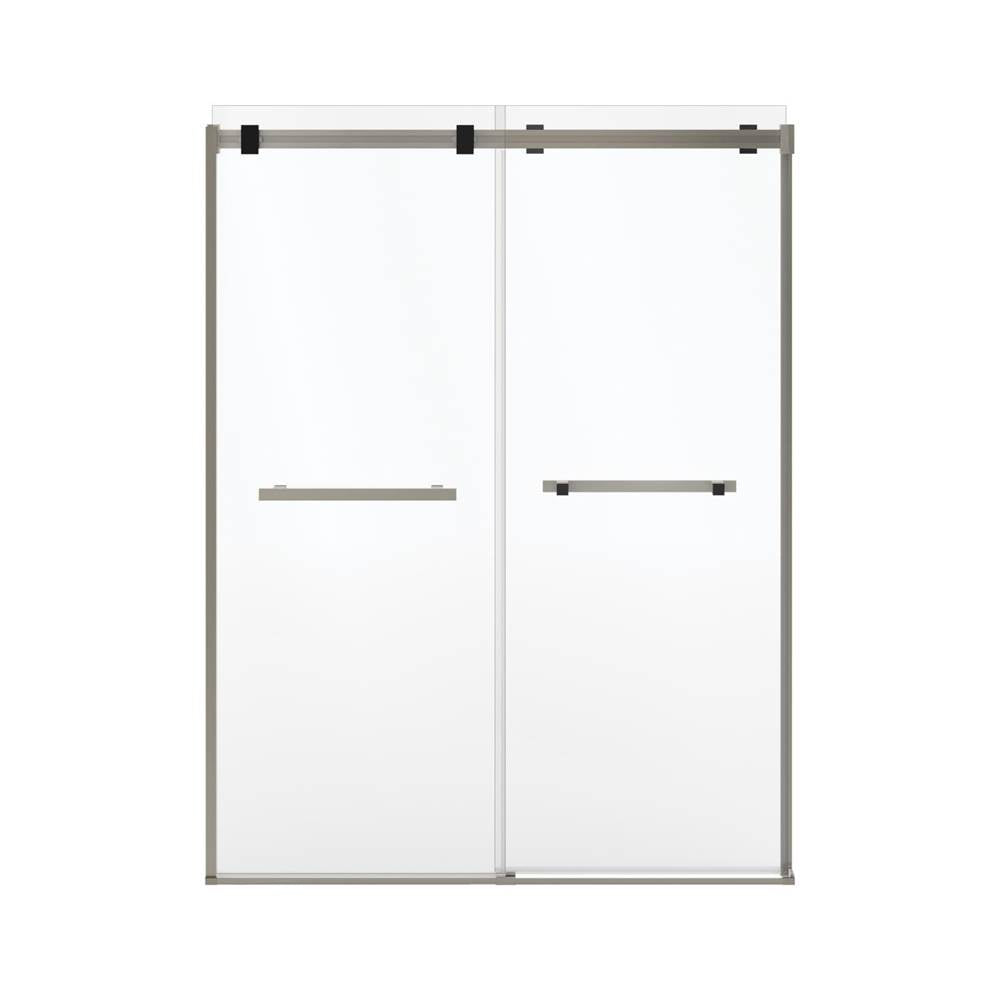 Duel Alto 56-59 X 78 in. 8mm Bypass Shower Door for Alcove Installation with GlassShield glass in Brushed Nickel & Matte Black