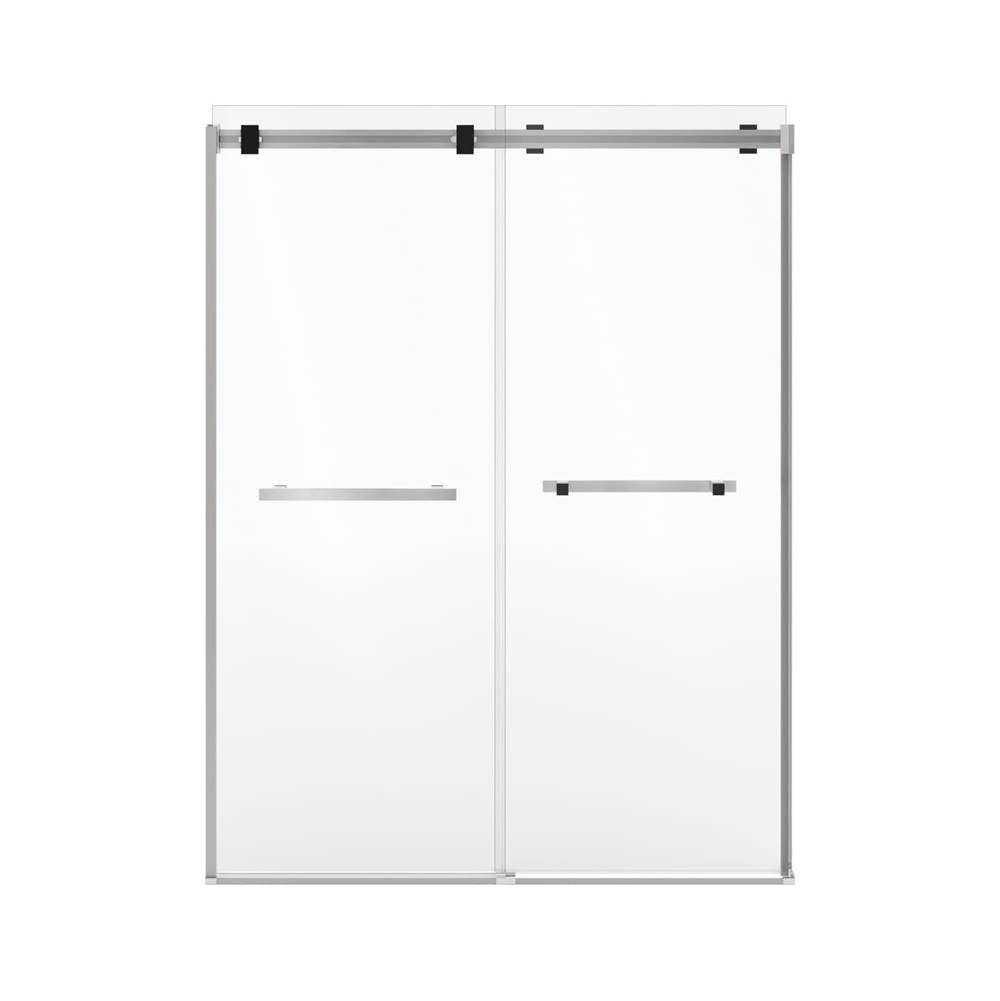 Duel Alto 56-59 X 78 in. 8mm Bypass Shower Door for Alcove Installation with GlassShield glass in Chrome & Matte Black