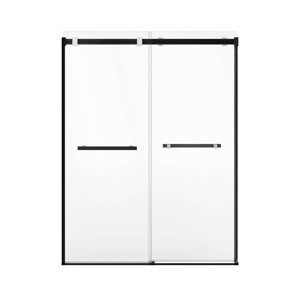 Duel Alto 56-59 X 78 in. 8mm Bypass Shower Door for Alcove Installation with GlassShield glass in Matte Black & Chrome