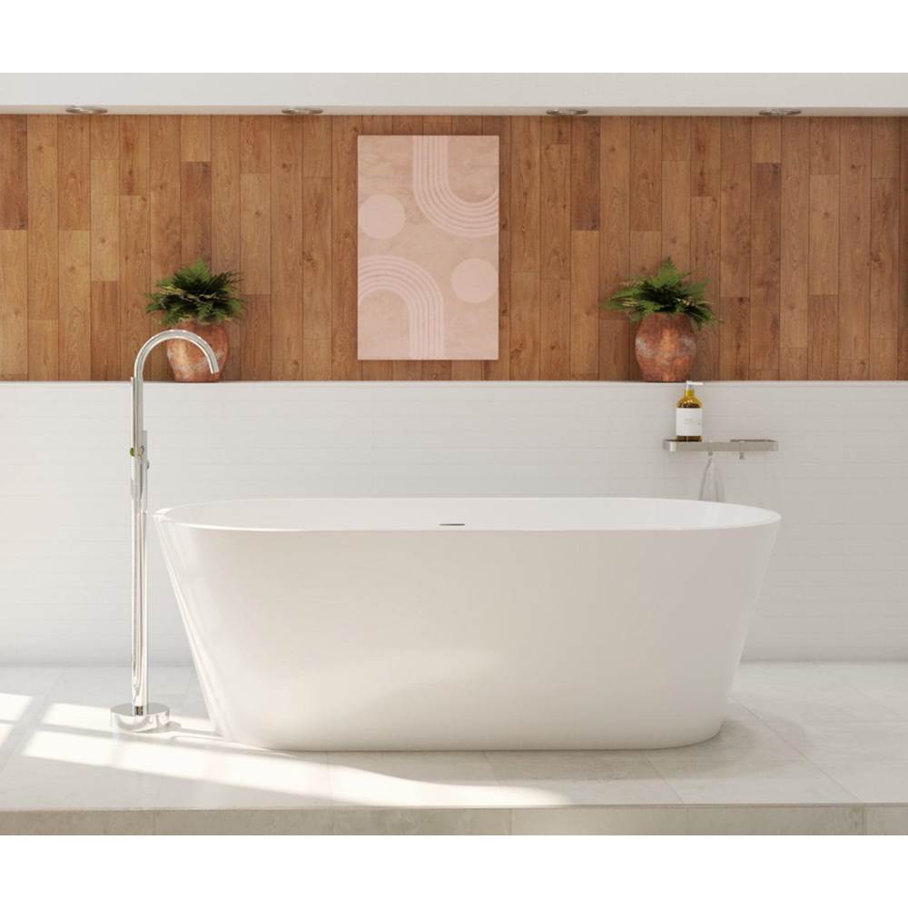 Maax - Calinda 67 x 31 Acrylic Freestanding Oval Center Drain Bathtub in White - White