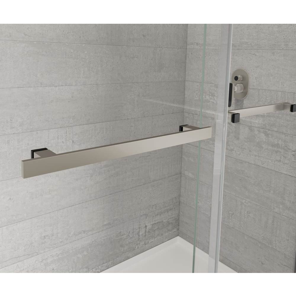 Duel Alto 44-47 X 78 in. 8mm Bypass Shower Door for Alcove Installation with GlassShield glass in Brushed Nickel & Matte Black