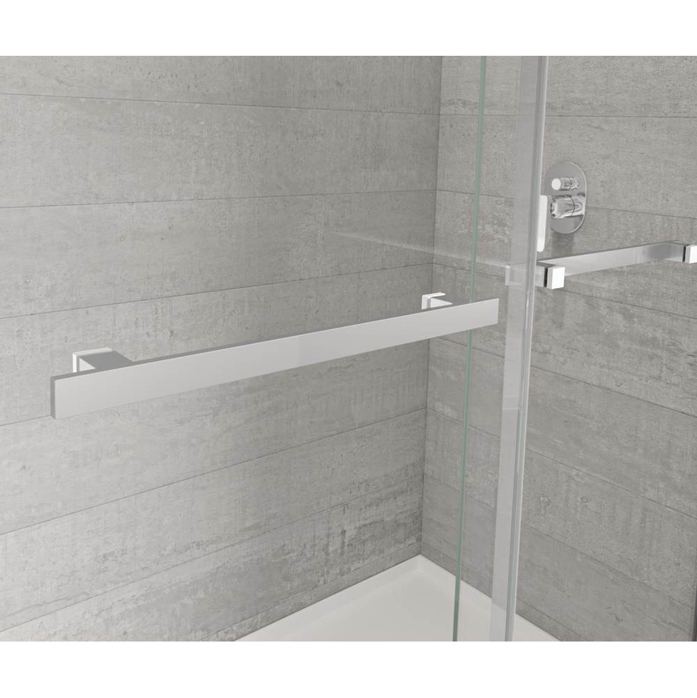 Duel Alto 44-47 X 78 in. 8mm Bypass Shower Door for Alcove Installation with GlassShield glass in Chrome & Matte White