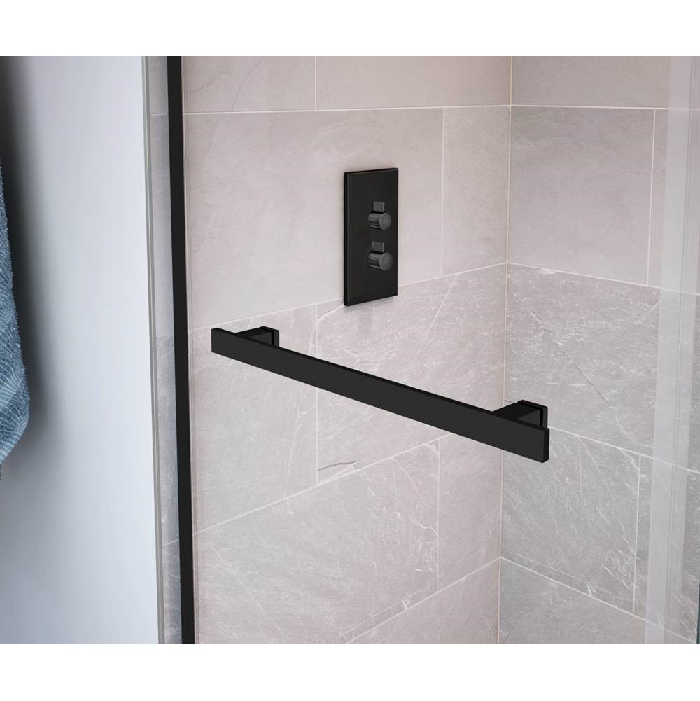 Duel 56-58.5 x 70.5-74 in. 8mm Bypass Shower Door for Alcove Installation with Clear glass in Matte Black
