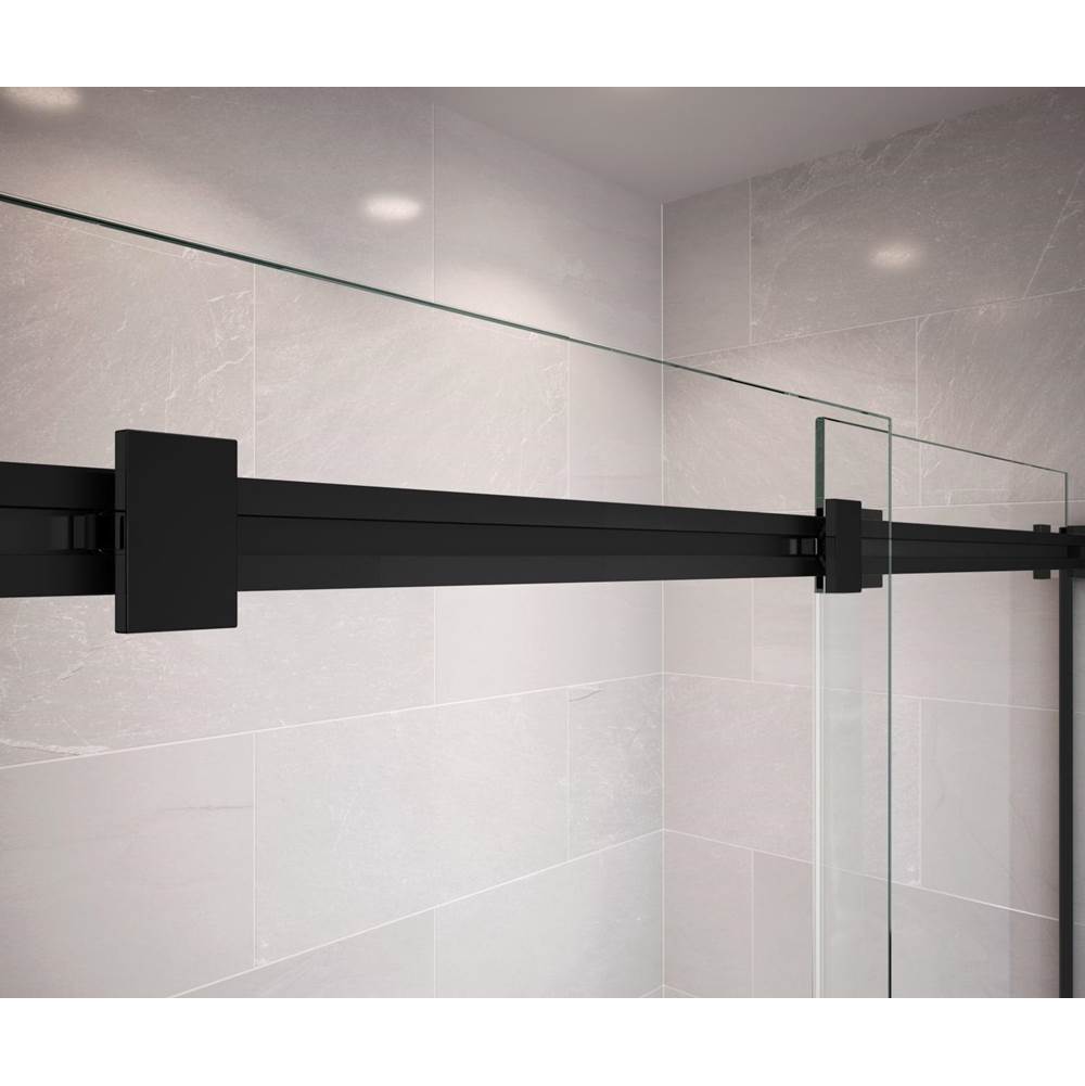 Duel 56-58.5 x 70.5-74 in. 8mm Bypass Shower Door for Alcove Installation with Clear glass in Matte Black