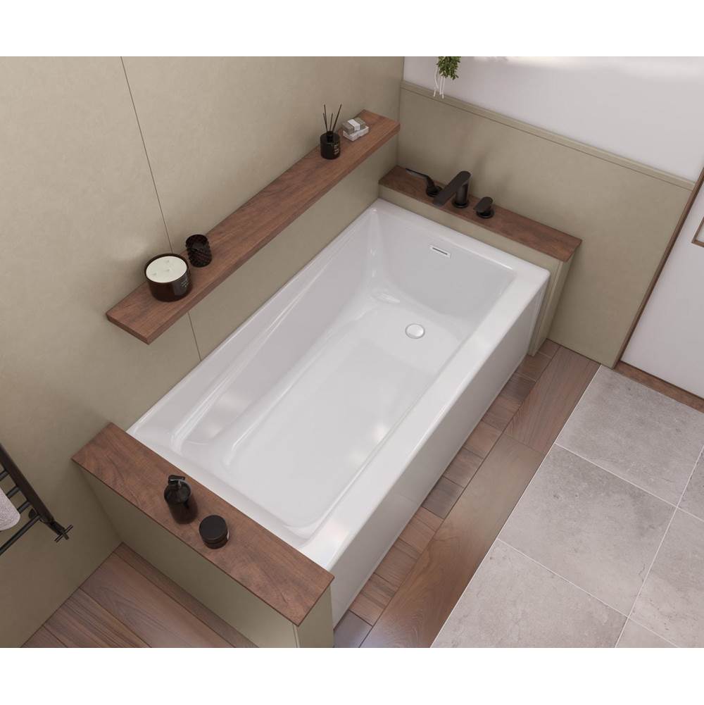 Exhibit 6030 IFS AFR Acrylic Alcove Left-Hand Drain Bathtub in White