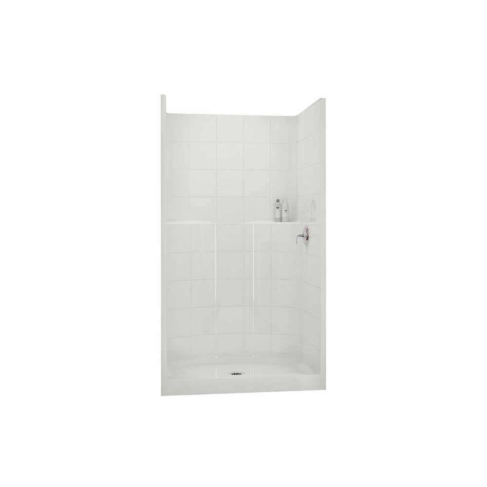 SST42 42 x 34 AcrylX Alcove Center Drain One-Piece Shower in White