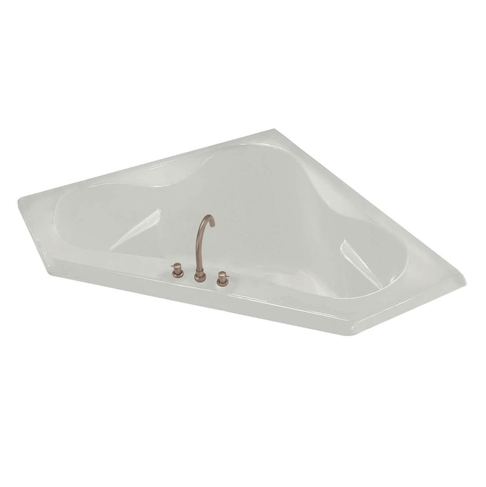 Tryst 59 x 59 Acrylic Corner Center Drain Combined Whirlpool & Aeroeffect Bathtub in White