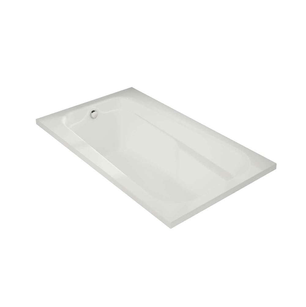 Tempest 60 x 36 Acrylic Alcove End Drain Combined Whirlpool & Aeroeffect Bathtub in White