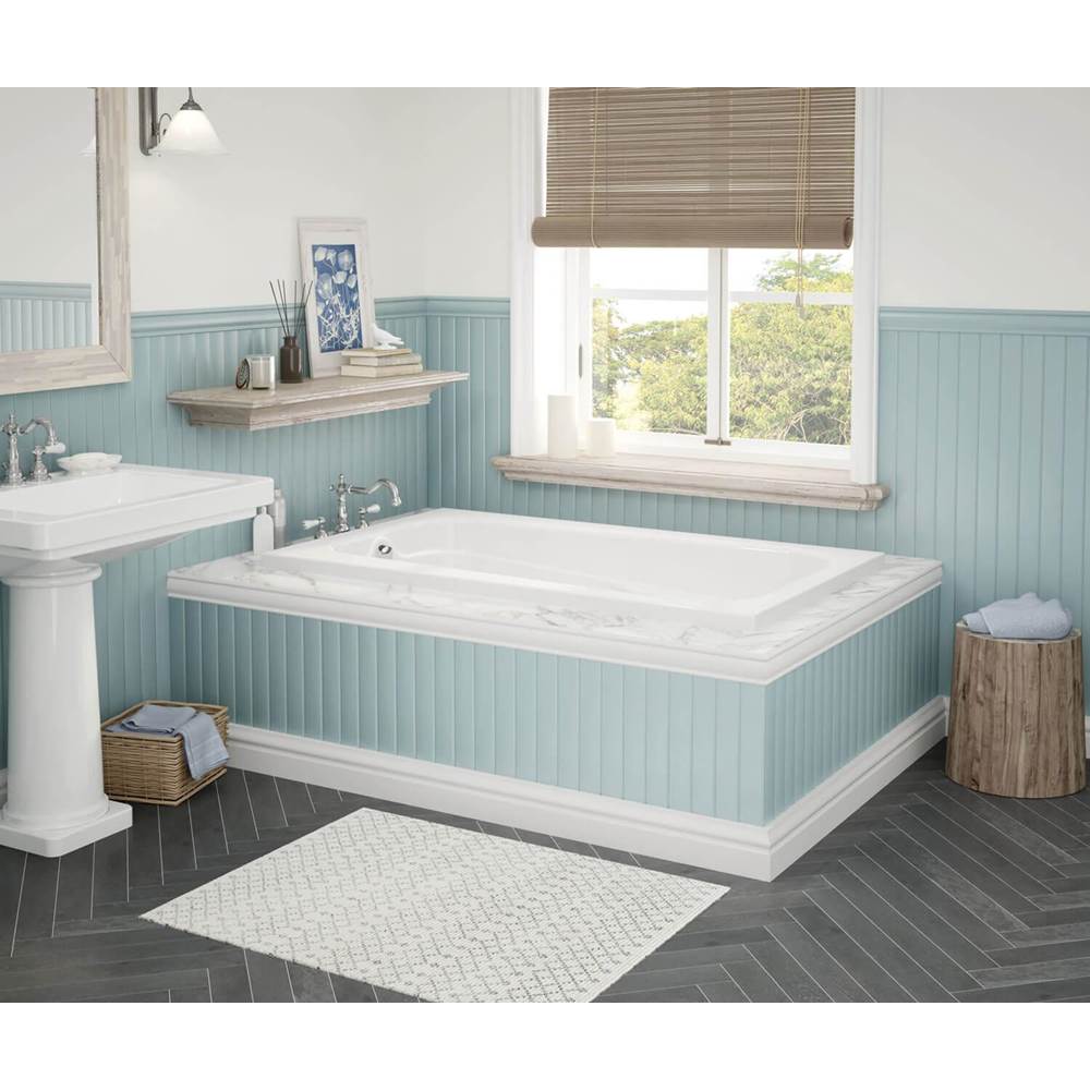 Maax - Tempest 60 x 36 Acrylic Alcove End Drain Whirlpool Bathtub in White - White