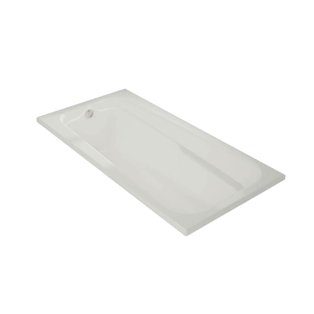 Timeless 72 x 36 Acrylic Alcove End Drain Combined Whirlpool & Aeroeffect Bathtub in White