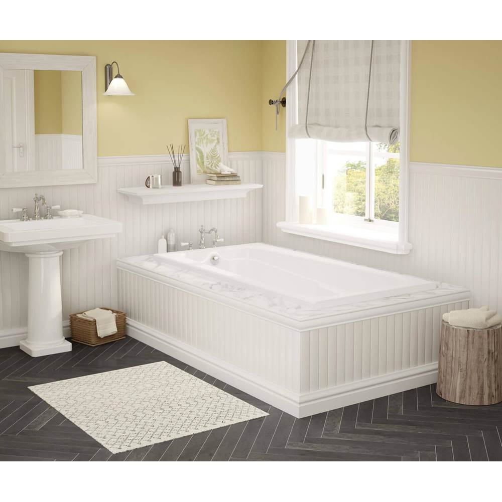 Maax - Timeless 72 x 36 Acrylic Alcove End Drain Combined Whirlpool & Aeroeffect Bathtub in White - White
