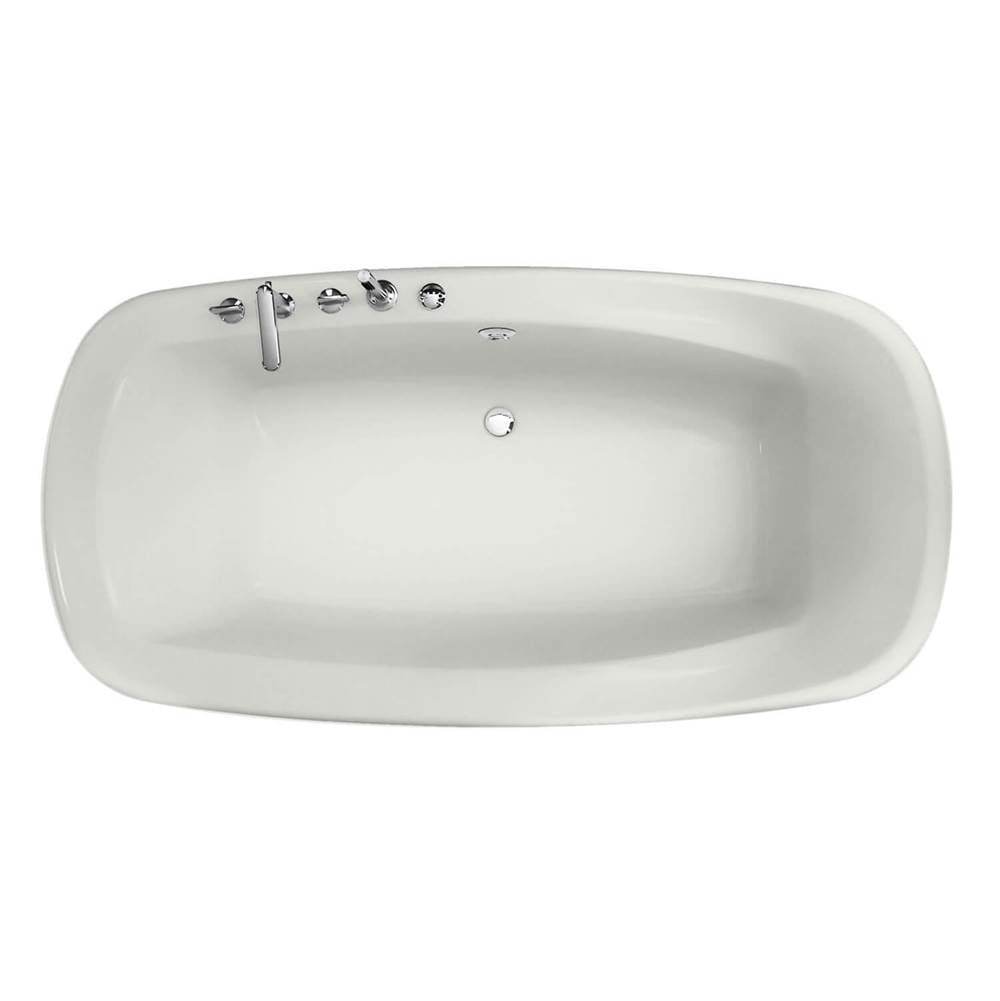 Eterne 7242 Acrylic Drop-in Center Drain Aerofeel Bathtub in White