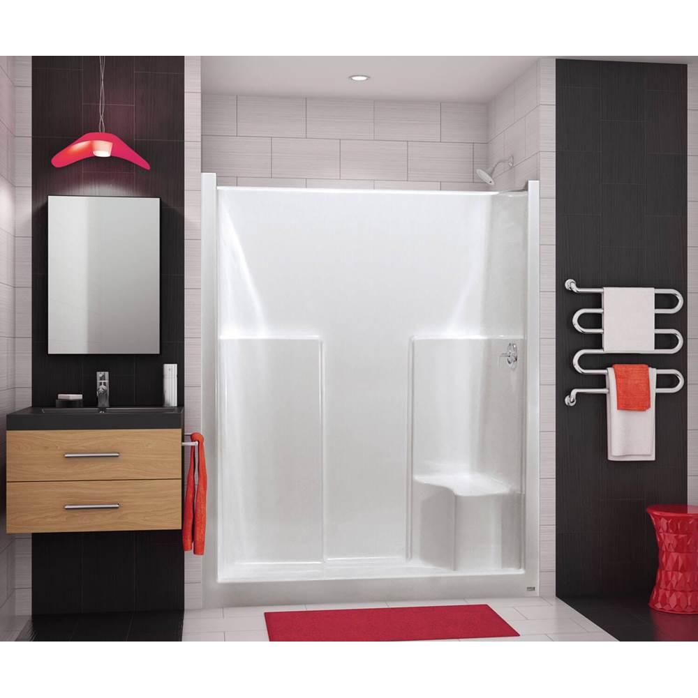Maax - SS3660 R/L AcrylX Alcove Center Drain One-Piece Shower in White - White