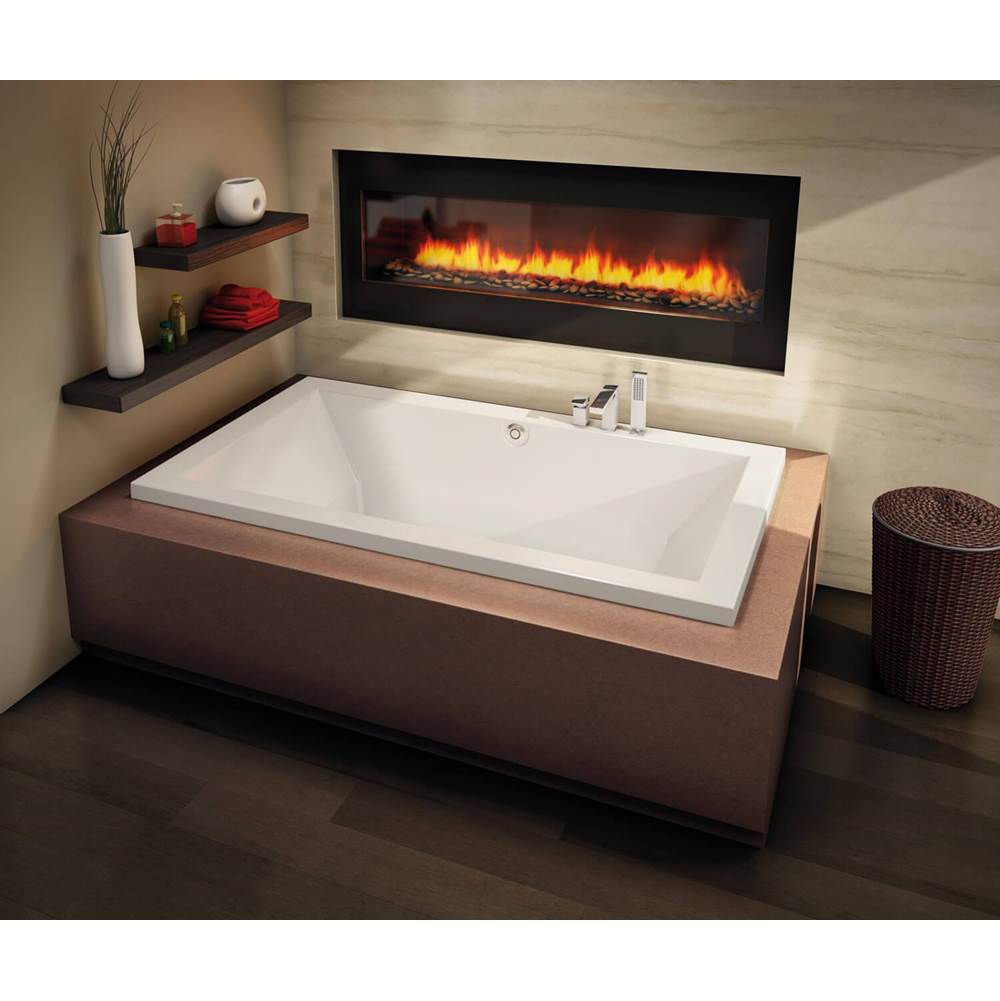 Maax - Aiiki 7242 Acrylic Drop-in Center Drain Hydrofeel Bathtub in White - White