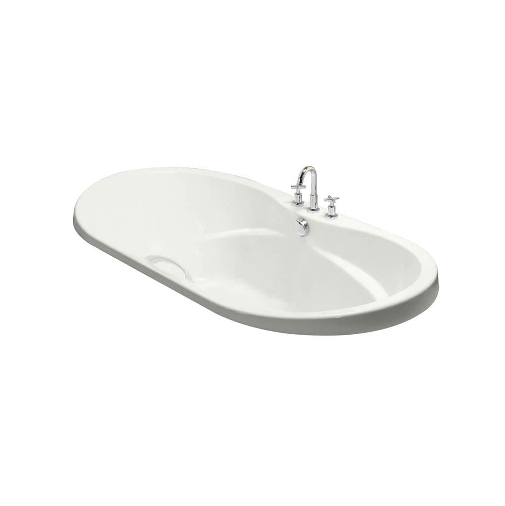 Living 6642 Acrylic Drop-in Center Drain Aerofeel Bathtub in White