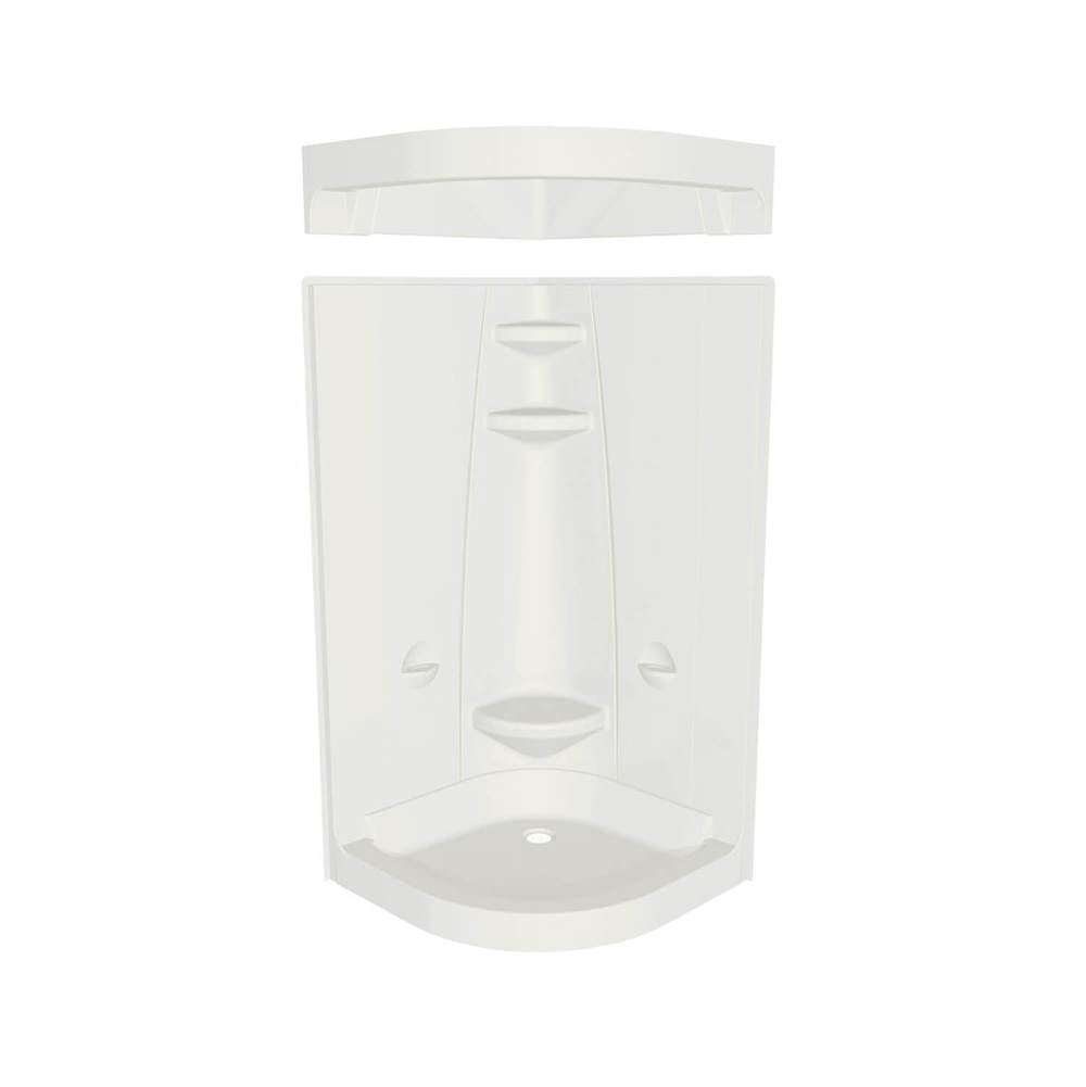 Freestyle 37 Neo-Round 37 x 37 Acrylic Corner Center Drain One-Piece Shower in White