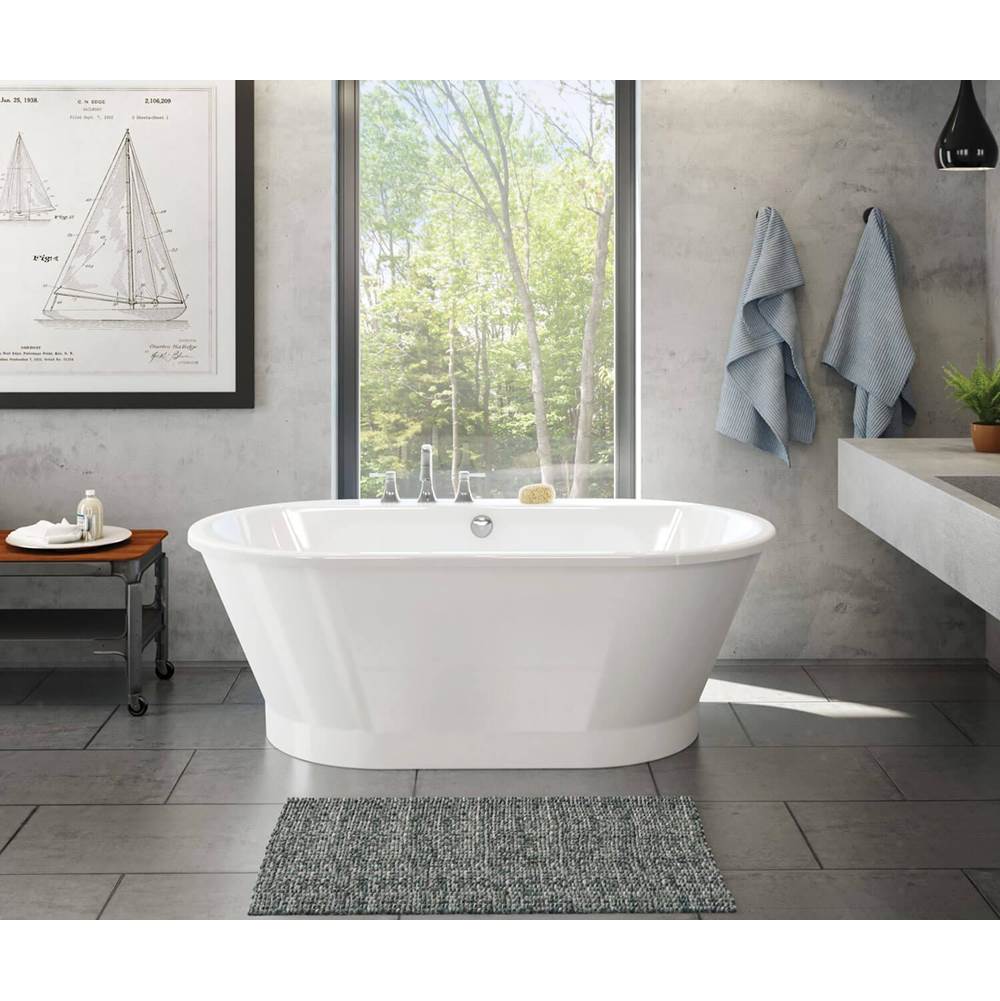 Maax - Brioso 6636 AcrylX Freestanding Center Drain Bathtub in White with White Skirt - White