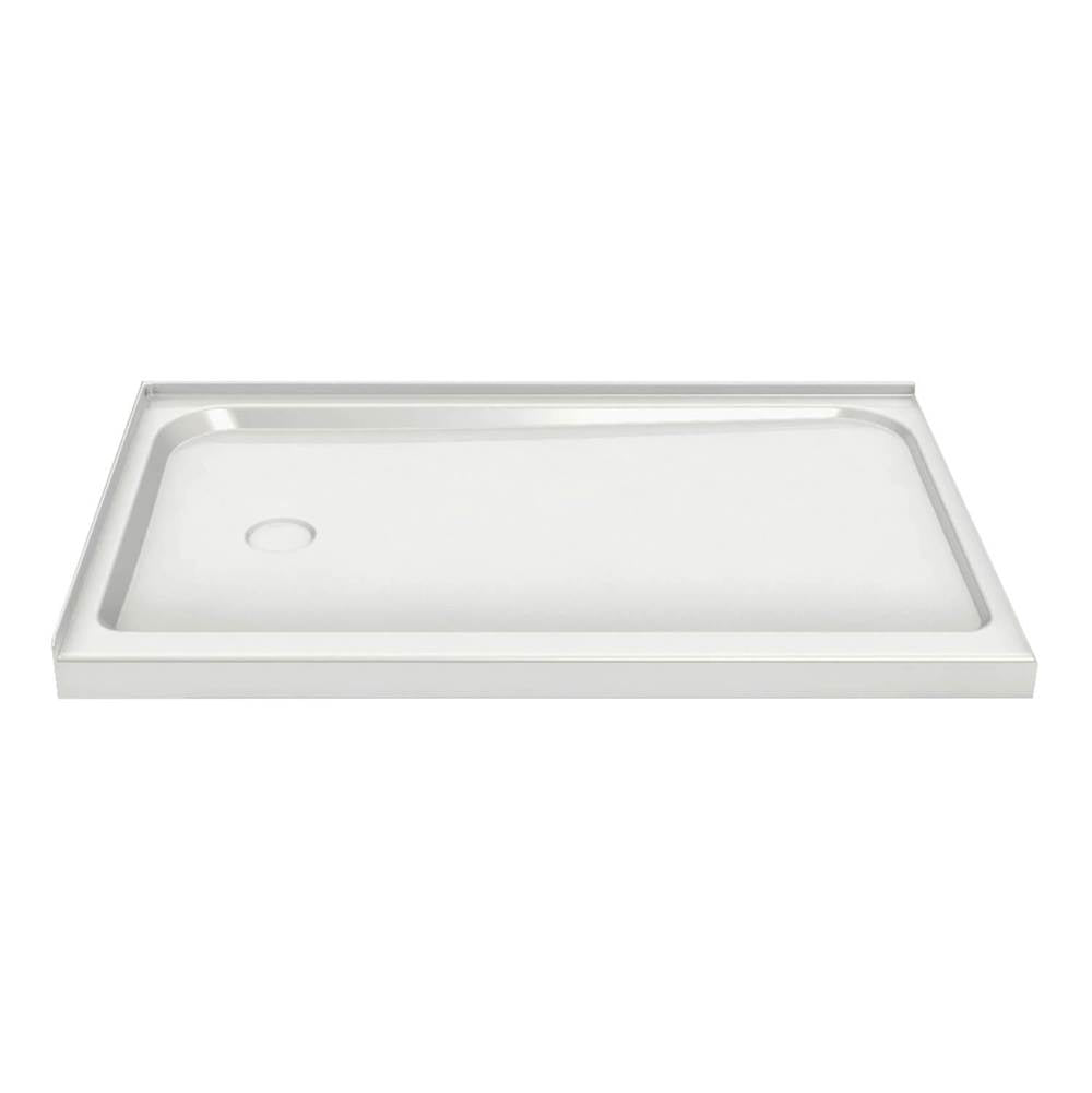 Rectangular Base 6036 3 in. Acrylic Corner Left or Right Shower Base with Left-Hand Drain in White