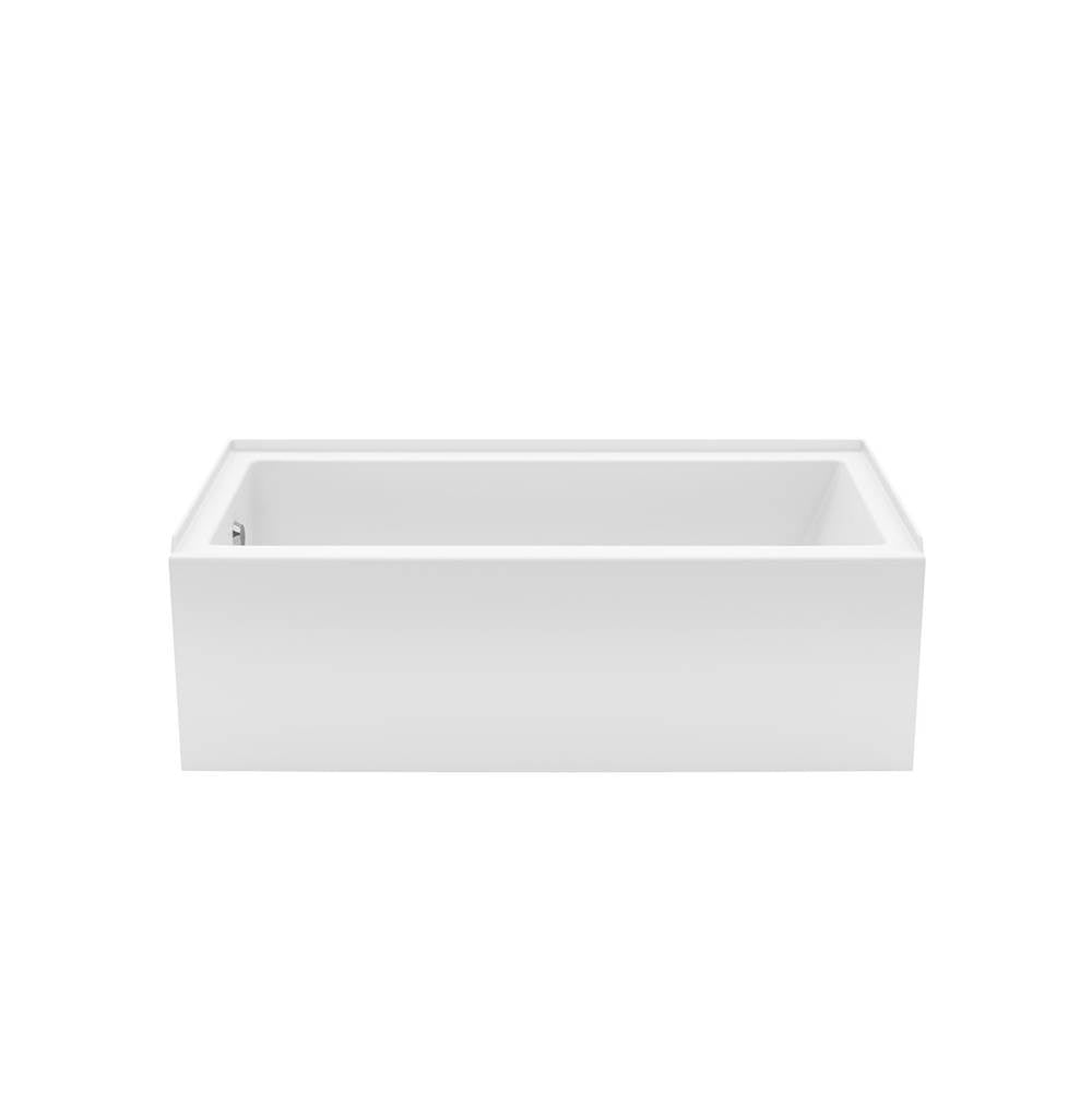 Rubix 6030 Acrylic Alcove Left-Hand Drain Bathtub in White