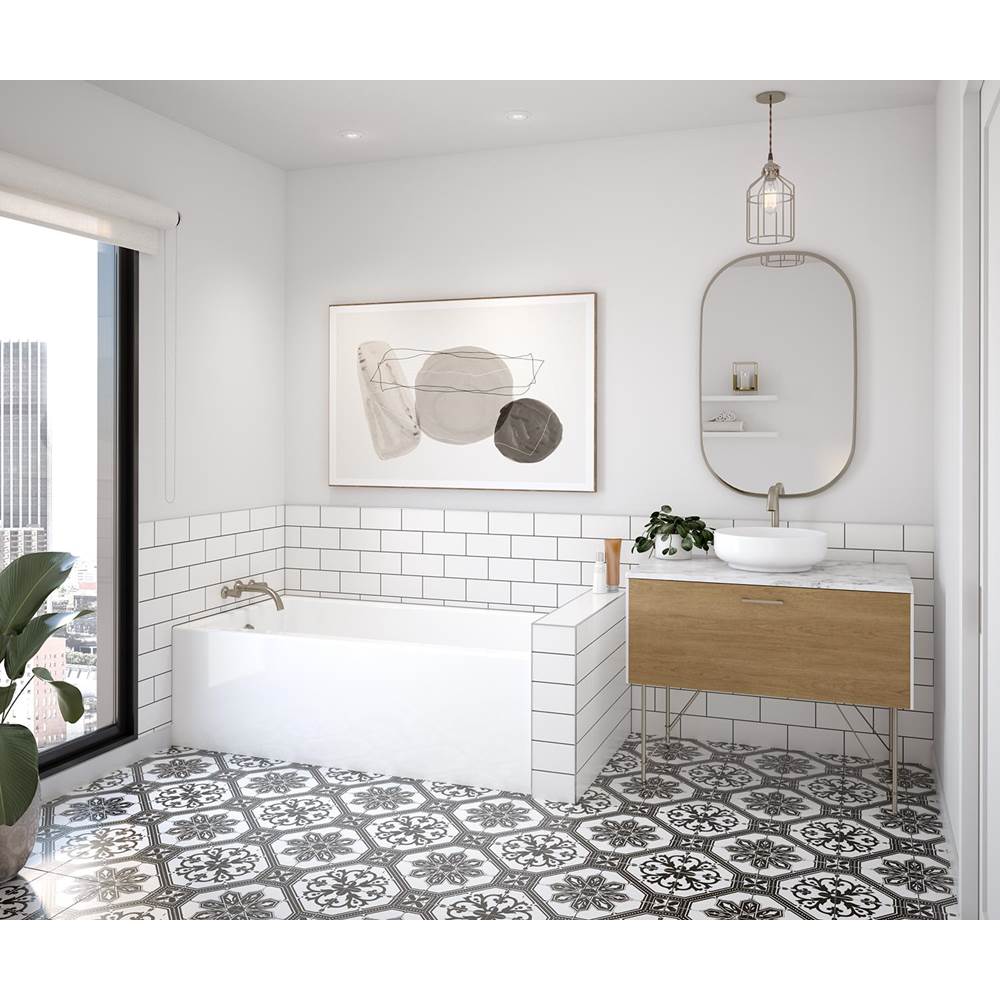 Maax - Rubix 6030 Acrylic Alcove Left-Hand Drain Bathtub in White - White