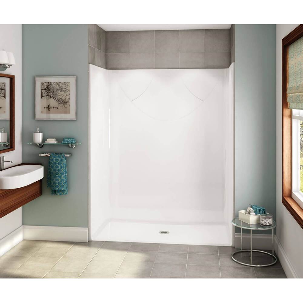 Maax - OPS-6030 - Base Model AcrylX Alcove Center Drain One-Piece Shower in White - White