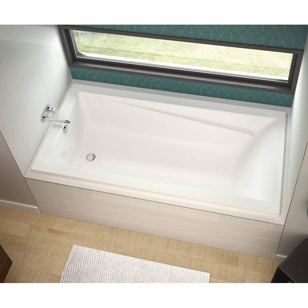 Exhibit 6636 Acrylic Drop-in End Drain Whirlpool Bathtub in White
