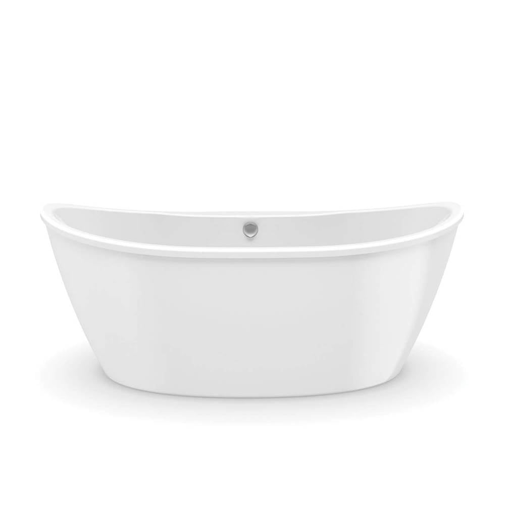 Delsia 6636 AcrylX Freestanding Center Drain Bathtub in White with White Skirt