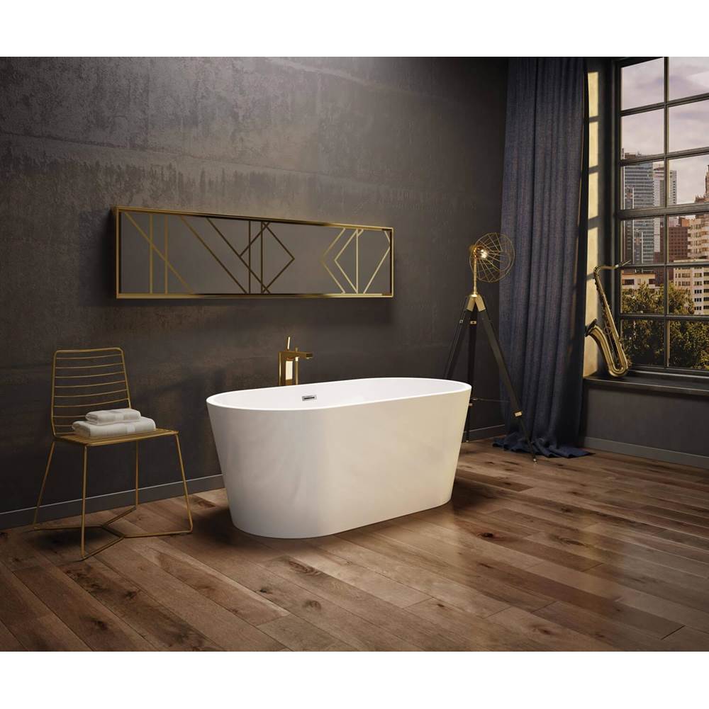 Maax - Louie 5829 Acrylic Freestanding Center Drain Bathtub in White with White Skirt - White