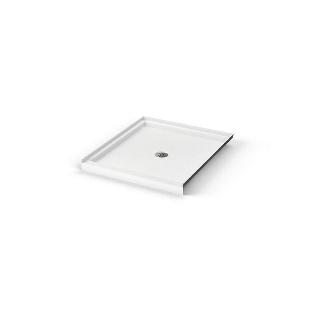 Icon 3642 AcrylX Alcove Shower Base with Center Drain in White