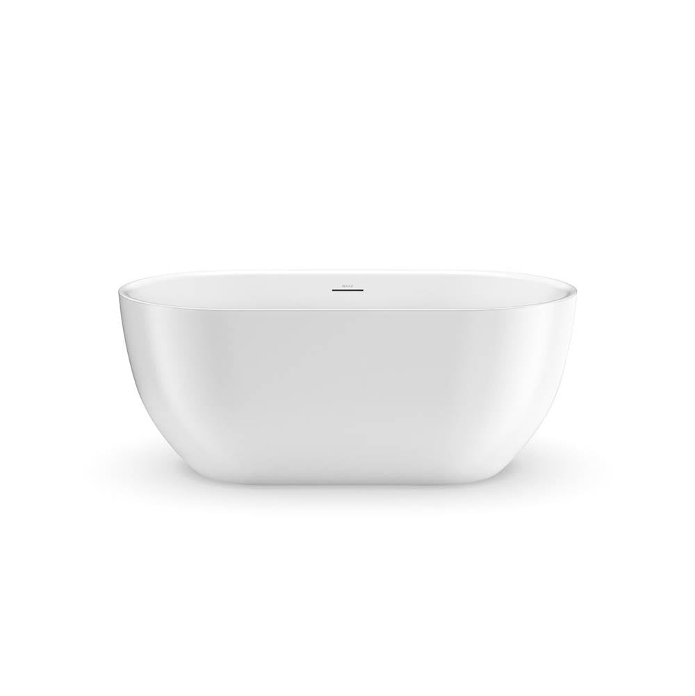 Tosca 5932 Acrylic Freestanding Center Drain Bathtub in White with White Skirt