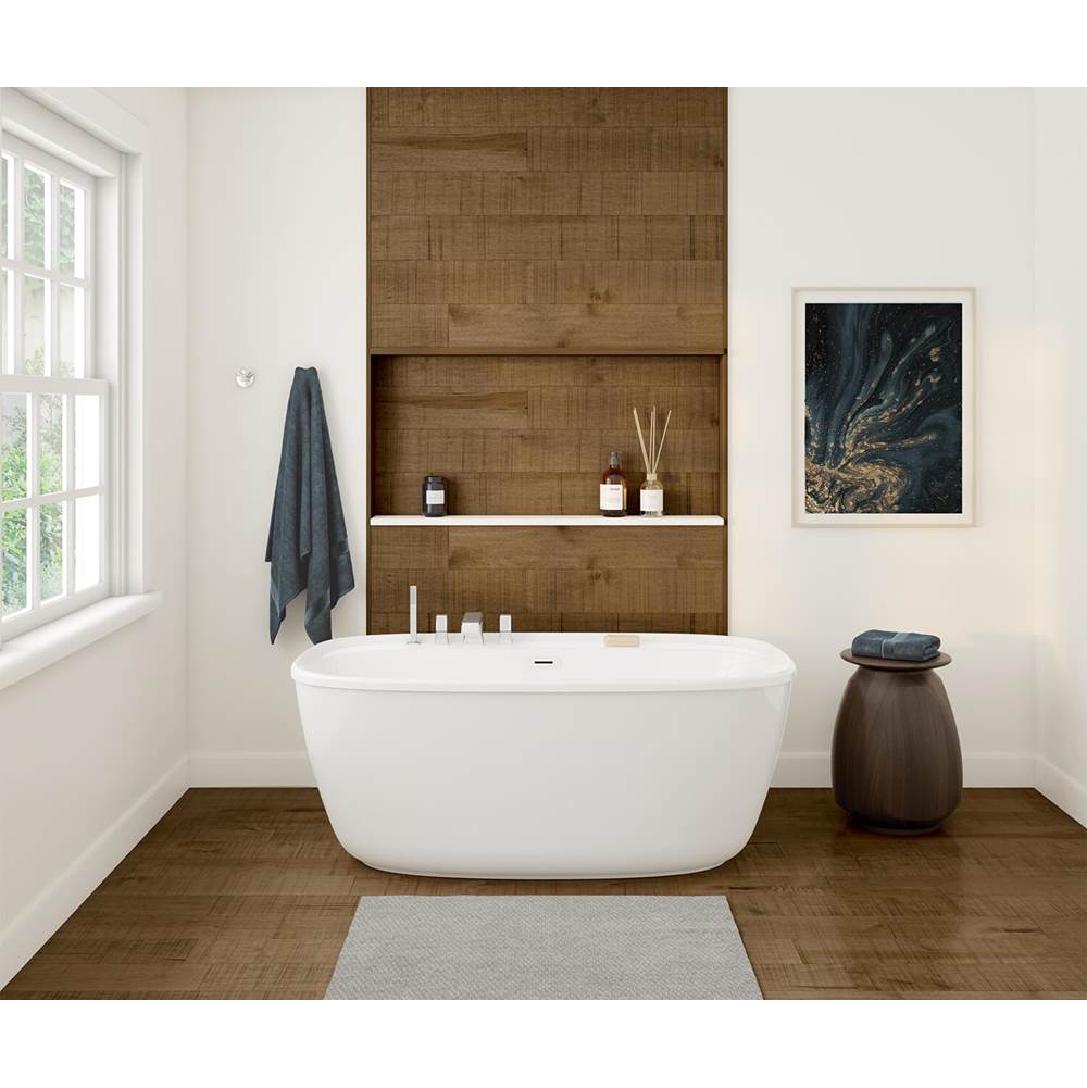 Maax - Fontana 58 x 32 AcrylX Freestanding Center Drain Bathtub in White with White Skirt - White