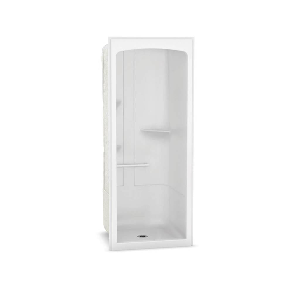 Allia SHR-3636 Acrylic Alcove Center Drain One-Piece Shower in White