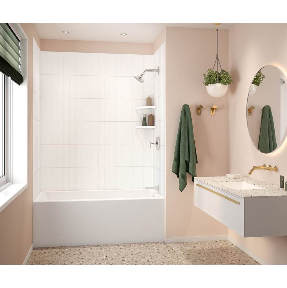 Versaline 60 in. Alcove Wall Kit - Vertical in White