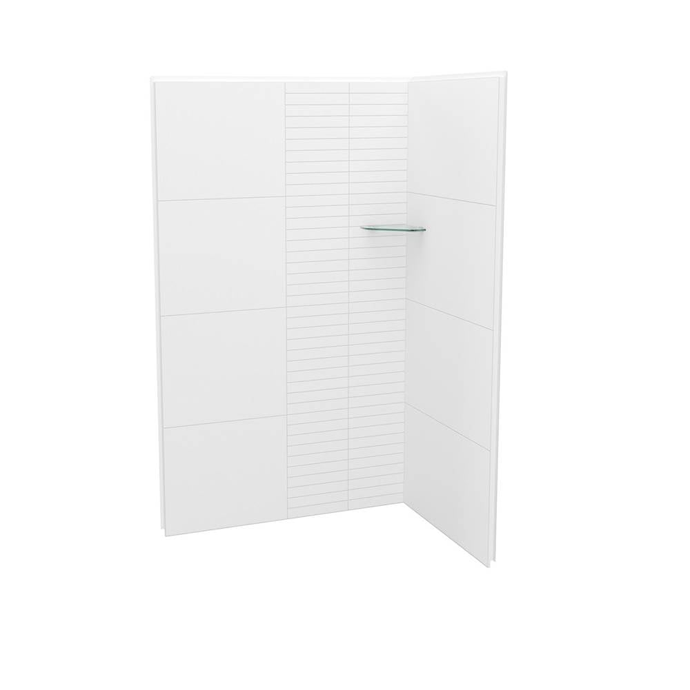Maax - Utile 4836 Composite Direct-to-Stud Two-Piece Corner Shower Wall Kit in Erosion Bora White - Bora white