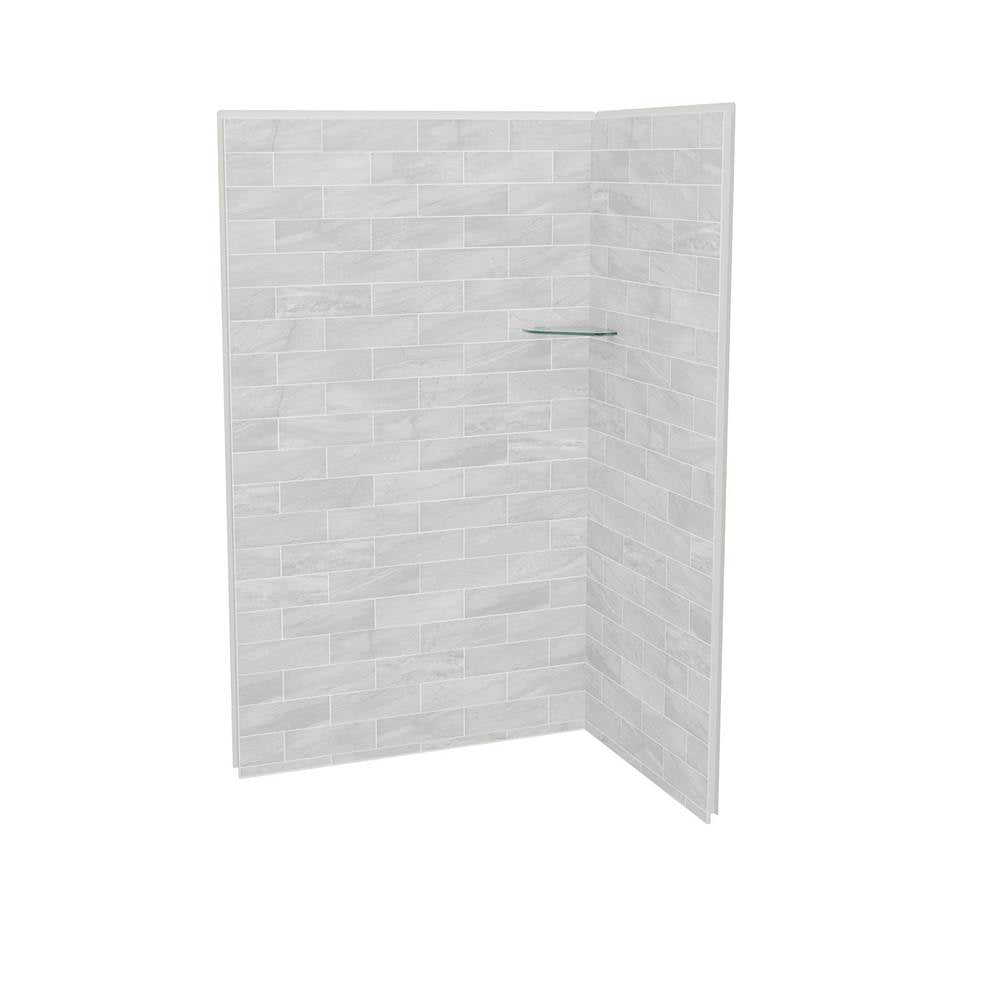 Maax - Utile 4836 Composite Direct-to-Stud Two-Piece Corner Shower Wall Kit in Organik Permafrost - Permafrost