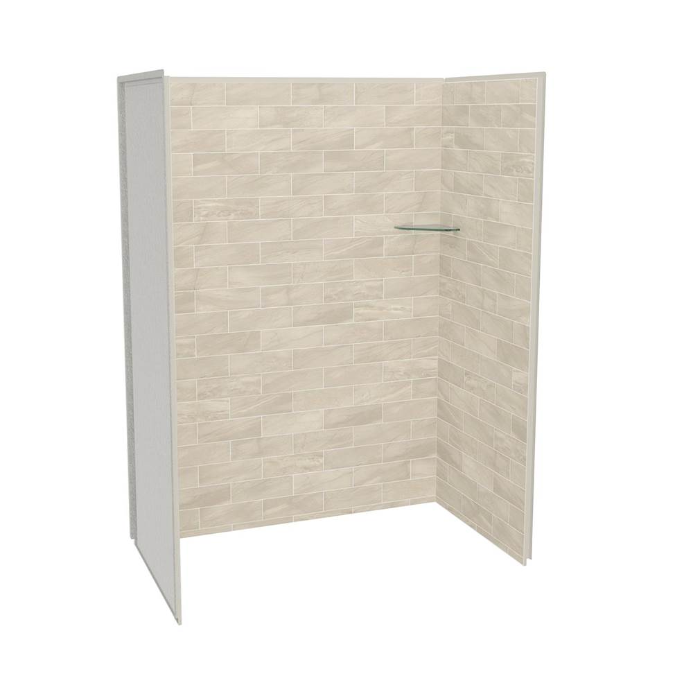 Maax - Utile 6036 Composite Direct-to-Stud Three-Piece Alcove Shower Wall Kit in Organik Loam - Loam