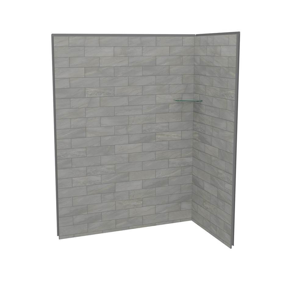 Maax - Utile 6036 Composite Direct-to-Stud Two-Piece Corner Shower Wall Kit in Organik Clay - Clay