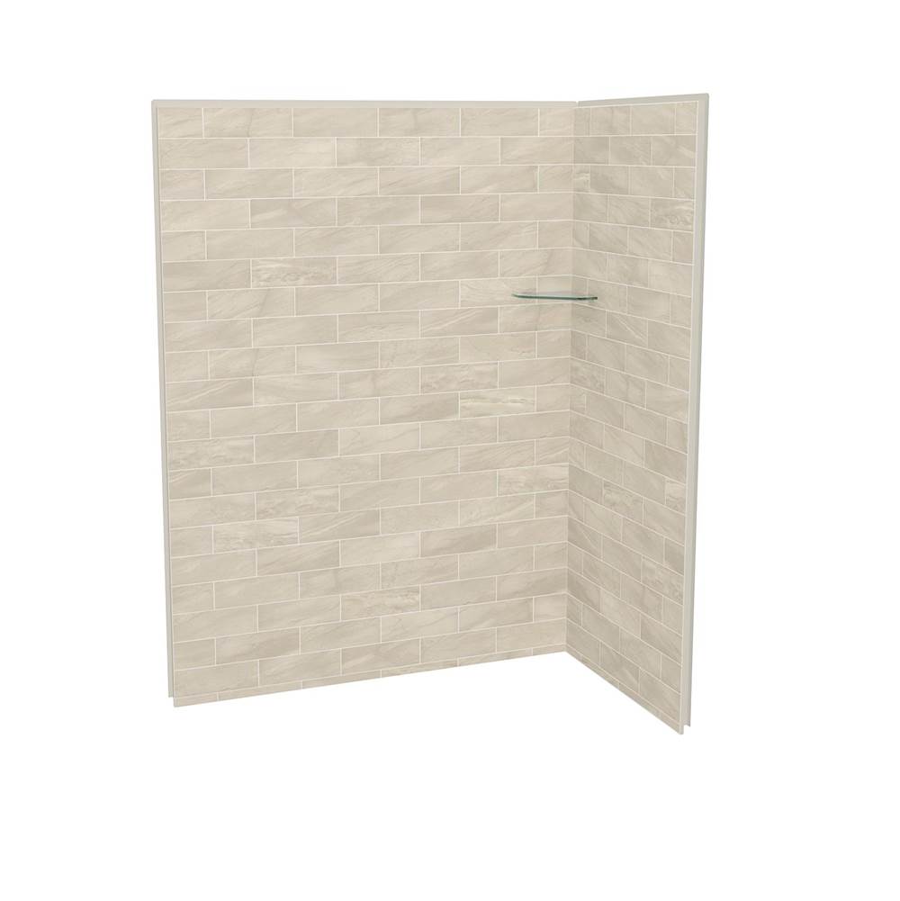 Maax - Utile 6036 Composite Direct-to-Stud Two-Piece Corner Shower Wall Kit in Organik Loam - Loam