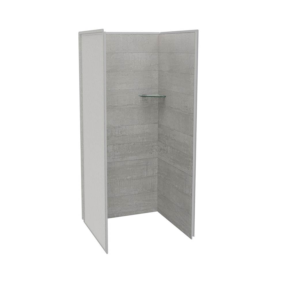 Maax - Utile 3636 Composite Direct-to-Stud Three-Piece Alcove Shower Wall Kit in Factory Rough Vapor - Vapor
