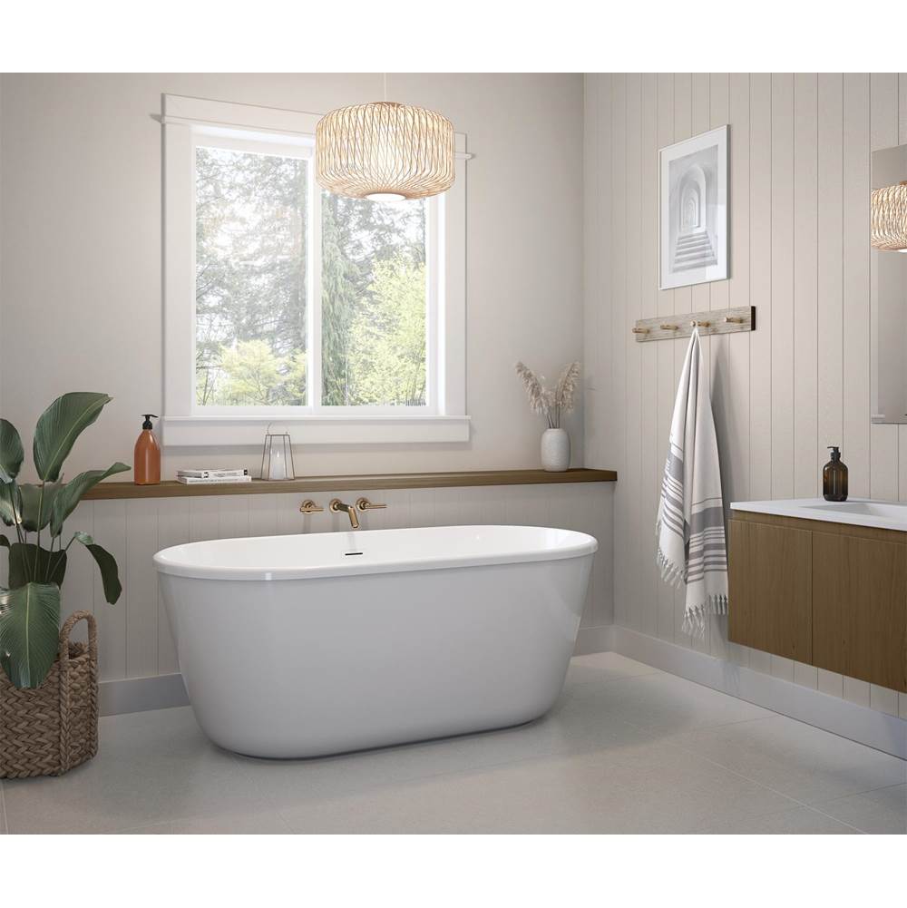 Maax - Golan 5829 AcrylX Freestanding Center Drain Bathtub in White with White Skirt - White