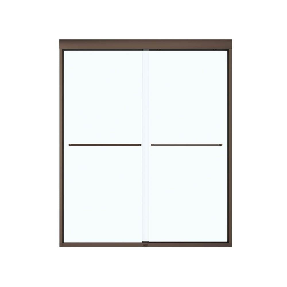 Kameleon 55-59 x 71 in. 8 mm Bypass Shower Door for Alcove Installation with Clear glass in Dark Bronze
